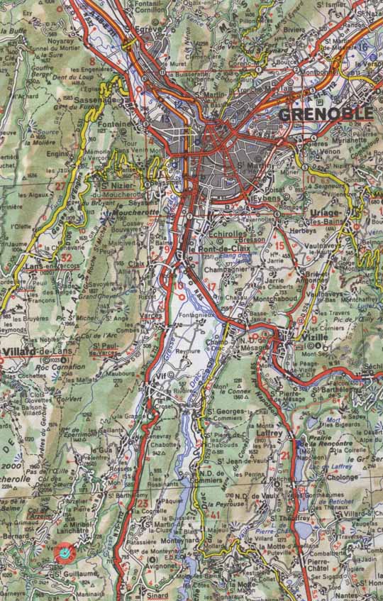 Grenoble Area Map